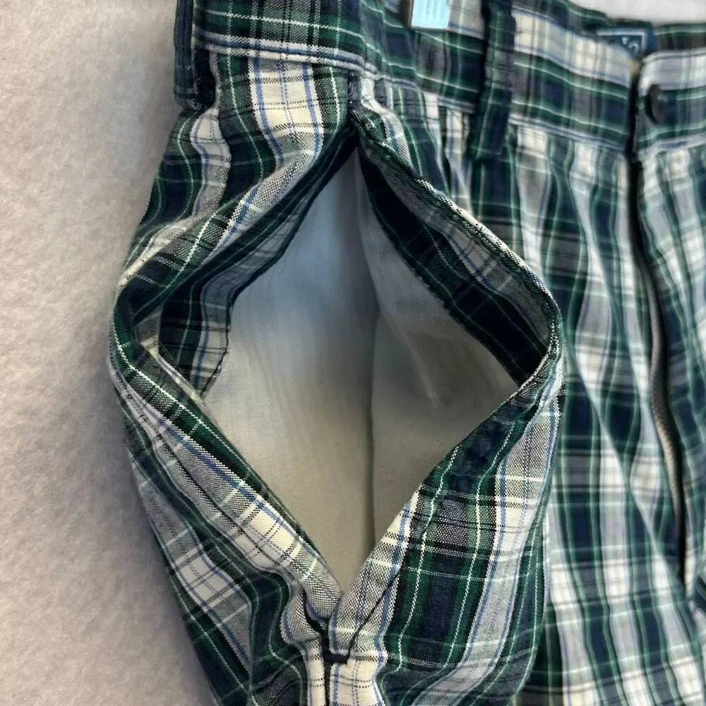 POLO RALPH LAUREN Men’s Shorts 38 Green Plaid Cotton Prospect Casual Golf Preppy